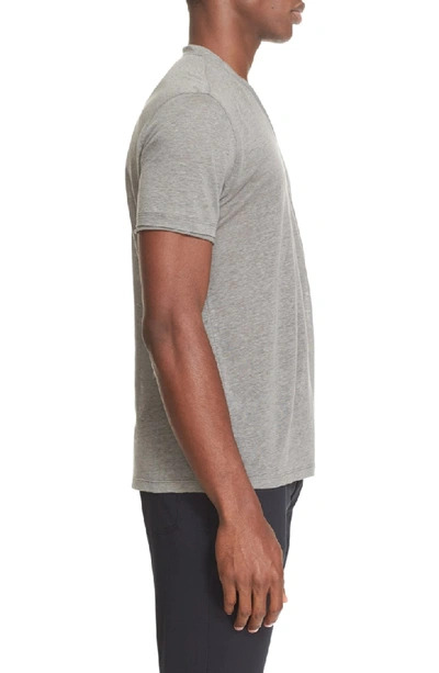 Shop John Varvatos V-neck Linen T-shirt In Pewter