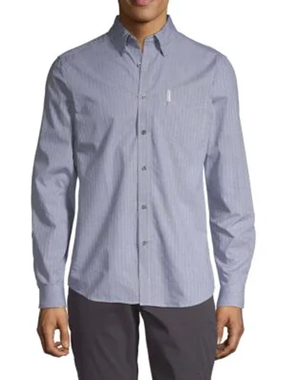 Shop Ben Sherman Gingham Button-down Shirt In Dark Navy