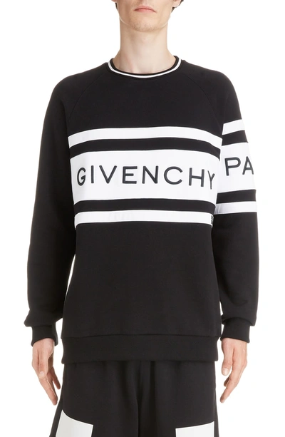 Shop Givenchy Band Logo Longline Sweatshirt In Black