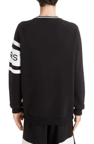 Shop Givenchy Band Logo Longline Sweatshirt In Black