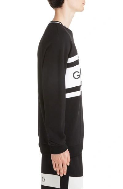 Shop Givenchy Band Logo Longline Sweatshirt In Black