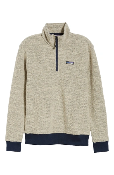 Shop Patagonia Woolyester Fleece Quarter Zip Pullover In Oatmeal Heather