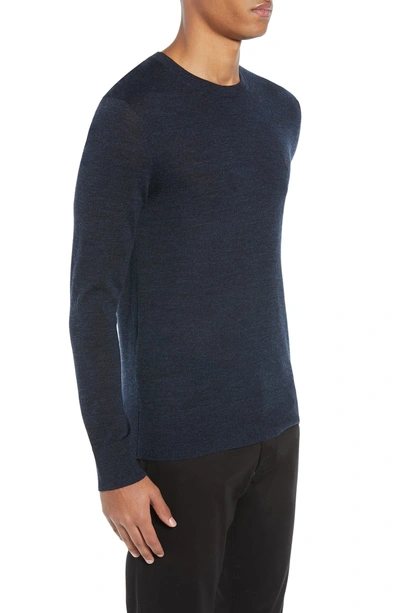 Shop Allsaints Mode Slim Fit Merino Wool Sweater In Aurora Blue Mouline