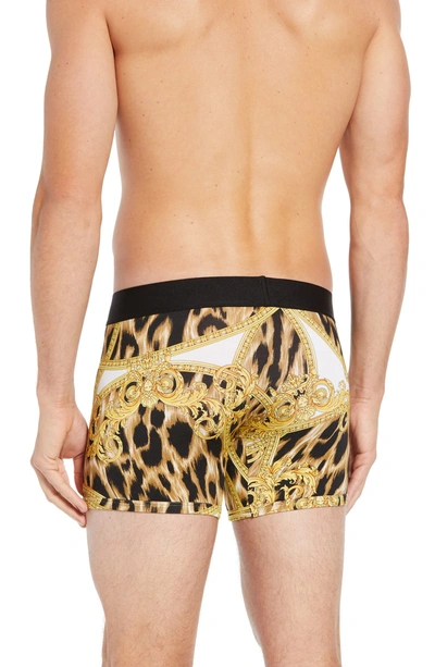 Shop Versace Parigamba Trunks In White