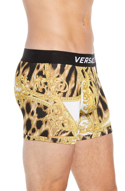 Shop Versace Parigamba Trunks In White
