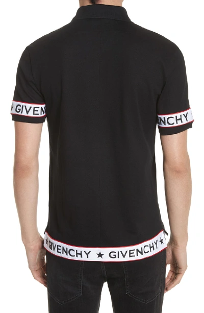 Shop Givenchy Givenchcy Logo Polo Shirt In Black