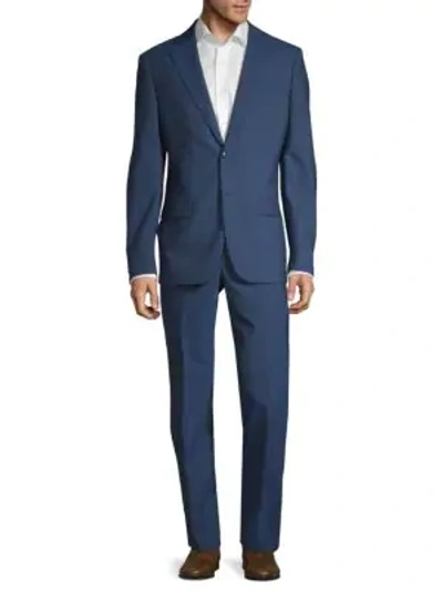 Shop John Varvatos Slim-fit Wool Suit In Blue