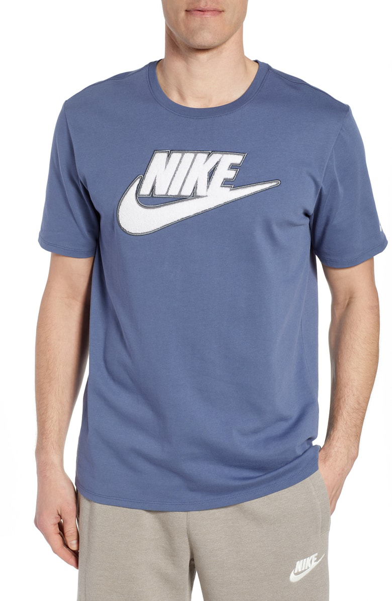 diffused blue nike shirt