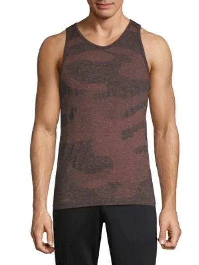 Shop Hpe Camouflage Seamless Tank Top In Coral Camo