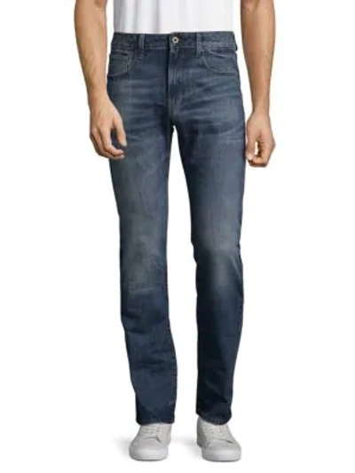 Shop G-star Raw Deconstructed Cotton Jeans In Blue