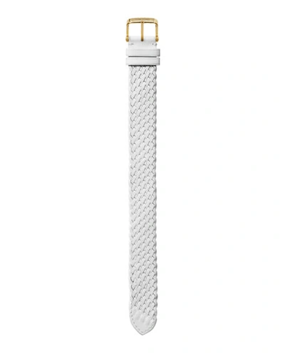 Shop Tom Ford Large Handmade Braided Calf Leather Strap In White