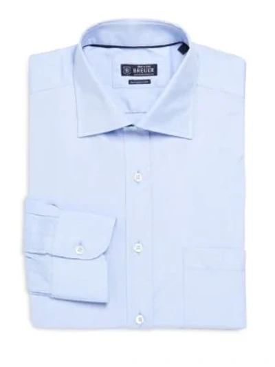 Shop Breuer Regular Fit Cotton Dress Shirt In Light Blue