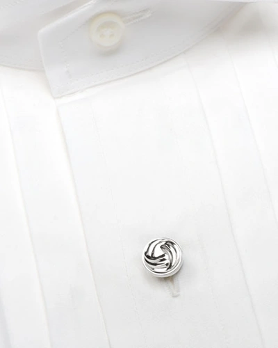 Shop Cufflinks, Inc Modern Knot Sterling Silver Cuff Links & Stud Set