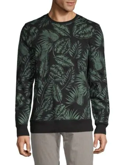 Shop Sovereign Code Printed Cotton Sweater In Black Green