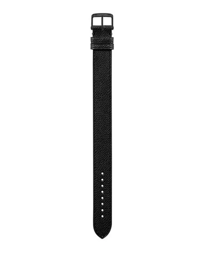 Shop Tom Ford Medium Pebble Grain Leather Strap In Black