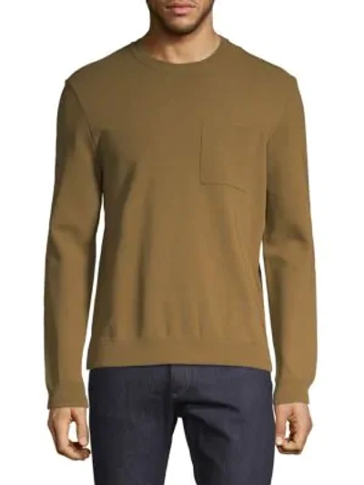 Shop Valentino Classic Pocket Sweater In Brown