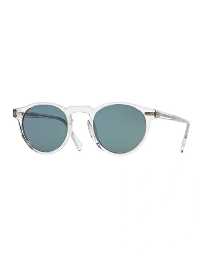 Shop Oliver Peoples Men's Gregory Peck 47 Round Sunglasses In Unassigned