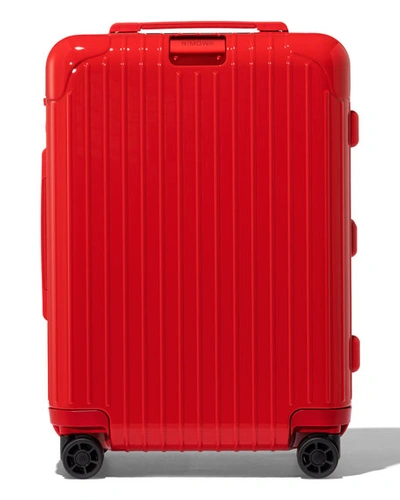 Shop Rimowa Essential Cabin Spinner Luggage In Red
