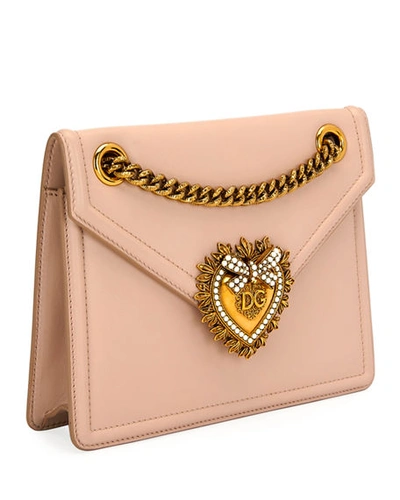 Shop Dolce & Gabbana Devotion Small Crossbody Bag In Light Pink