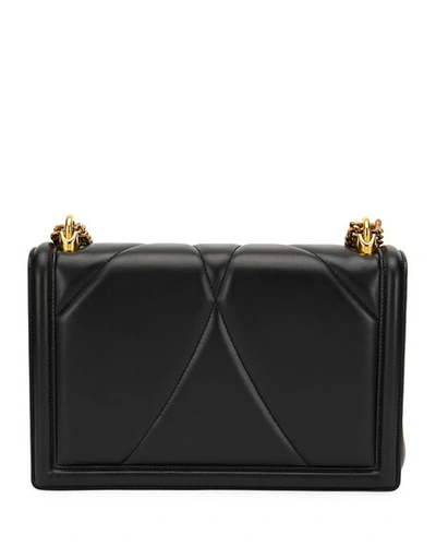 Shop Dolce & Gabbana Devotion Large Quilted Shoulder Bag In Black