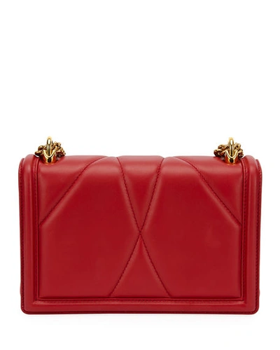 Shop Dolce & Gabbana Devotion Large Quilted Shoulder Bag In Red