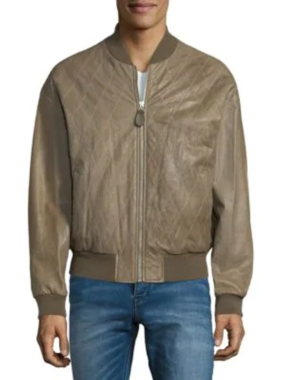 Shop Maison Margiela Quilted Bomber Jacket In Brown