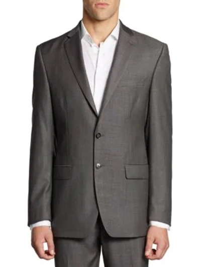 Shop Calvin Klein Men's Slim-fit Suit Separate Jacket In Charcoal