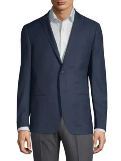 Shop John Varvatos Slim-fit Wool Blazer In Blue