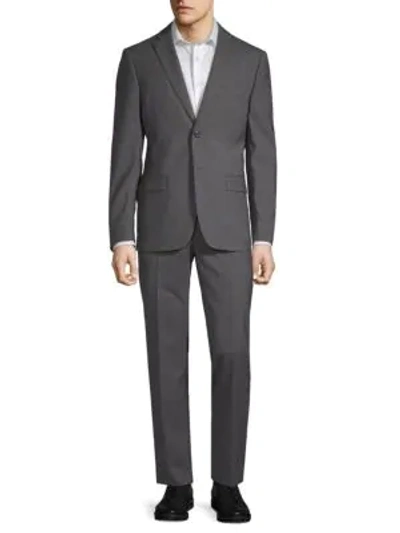 Shop John Varvatos Slim-fit Wool Suit In Grey