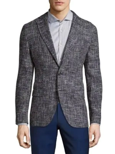 Shop Hugo Boss T-hevan Sportcoat In Heathered Grey