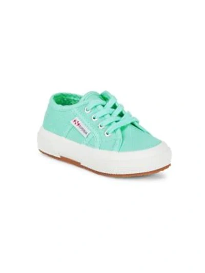 Shop Superga Baby's & Kid's Cotton Lace-up Sneakers In Green Aqua