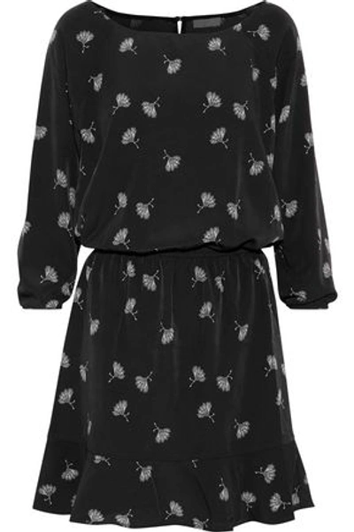 Shop Joie Woman Arryn B Printed Voile Mini Dress Black