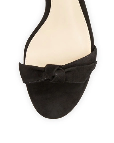 Alexandre Birman Clarita Suede 60mm City Sandals In Black
