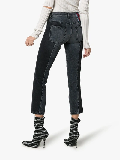 Shop Adaptation Rider Two Tone Skinny Jeans In Black