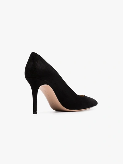Gianvito Rossi Gianvito 85 Black Suede Pump In Black