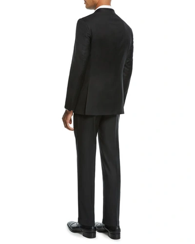 Shop Hickey Freeman Men's Tasmanian Solid Two-piece Suit In Black
