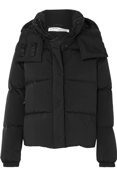 Shop Off-white Printed Quilted Shell Down Jacket In Black