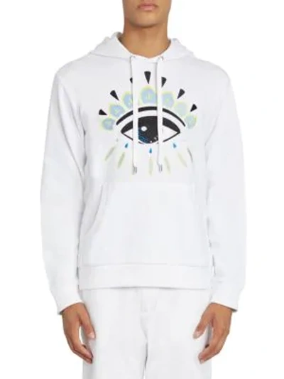 Shop Kenzo Eye Hooded Sweatshirt In White