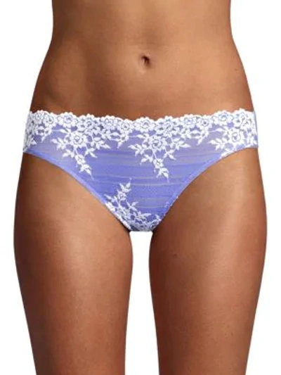 Shop Wacoal Embrace Lace Panties In Bleached Blue