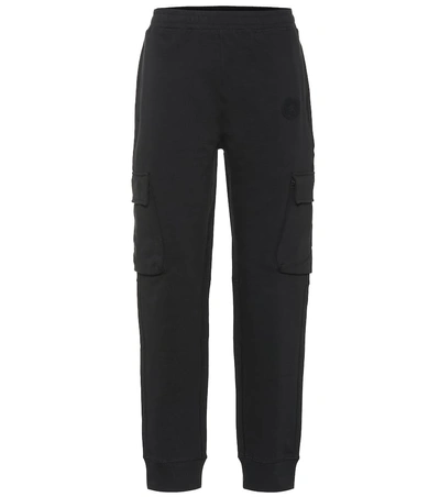 Shop Burberry Cotton Trackpants In Black