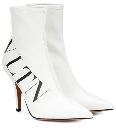 Shop Valentino Vltn Sock Boots In White