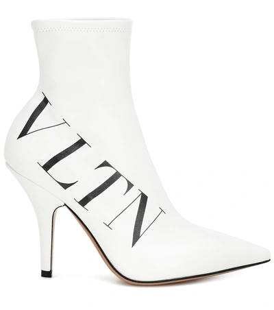 Shop Valentino Vltn Sock Boots In White