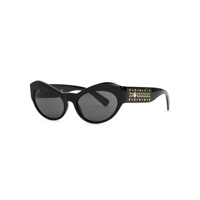 Shop Versace Black Cat-eye Sunglasses
