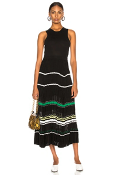 Shop Proenza Schouler Stripe Dress In Black,green