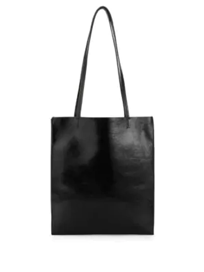 Shop Steven Alan Classic Leather Tote In Black