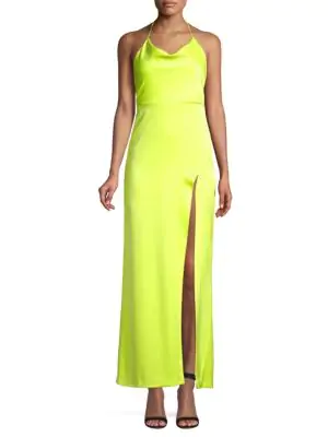 alice and olivia neon yellow dress