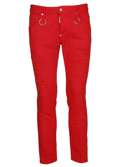 Shop Dsquared2 Skater Jeans In Red