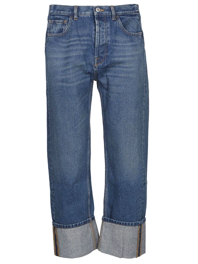 Shop Valentino Wide Leg Jeans In Denim