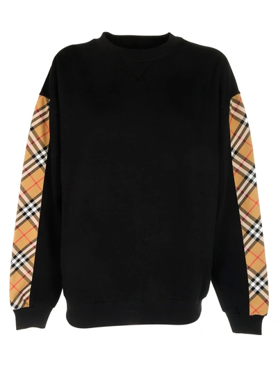 Shop Burberry Vintage Check Detail Sweatshirt
