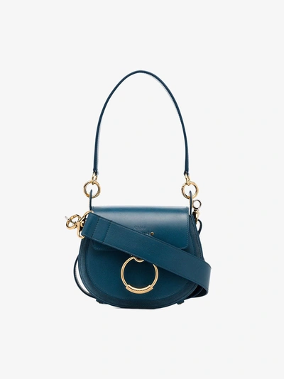 Shop Chloé Small Tess Shoulder Bag In Blue